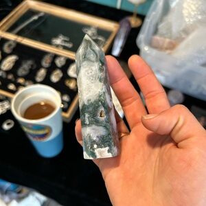 Moss agate tower